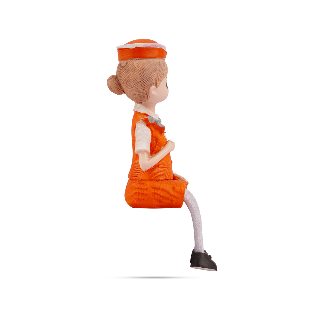 Cute Flight Attendant Miniature Figurine – Hanging Legs Design (10 cm)
