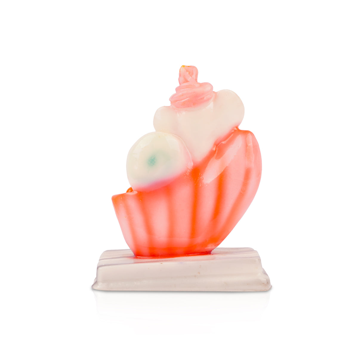 Ganesh Figurine White & Rose Polyresin Idol (10 cm)