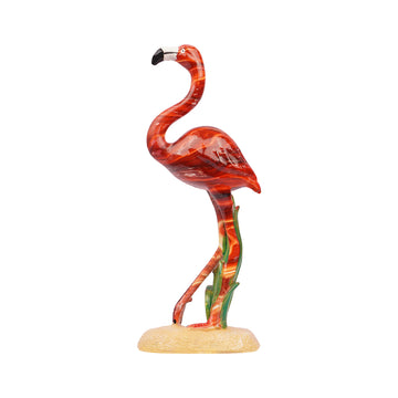 Glossy Red Flamingo Statue – Polyresin Decorative Showpiece for Home & Office