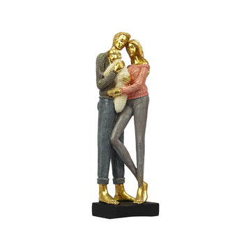 The WritersHub Golden Family Love Bond Showpiece – Polyresin Decorative Statue