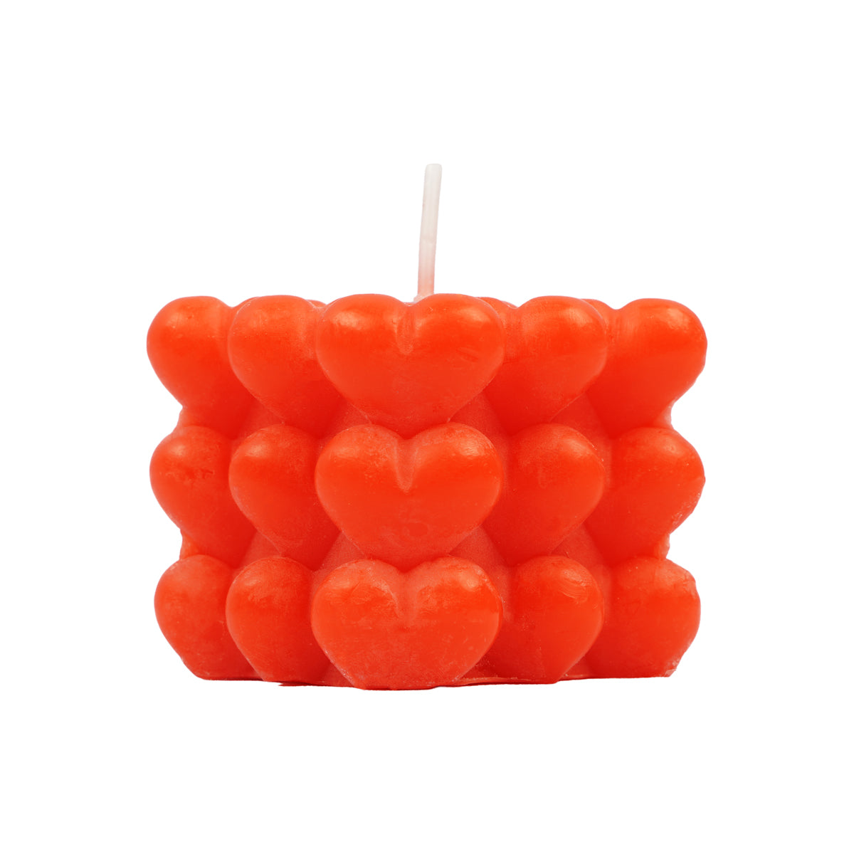 The WritersHub Red Bubble Cube Scented Candle – Geometric Decorative Candle