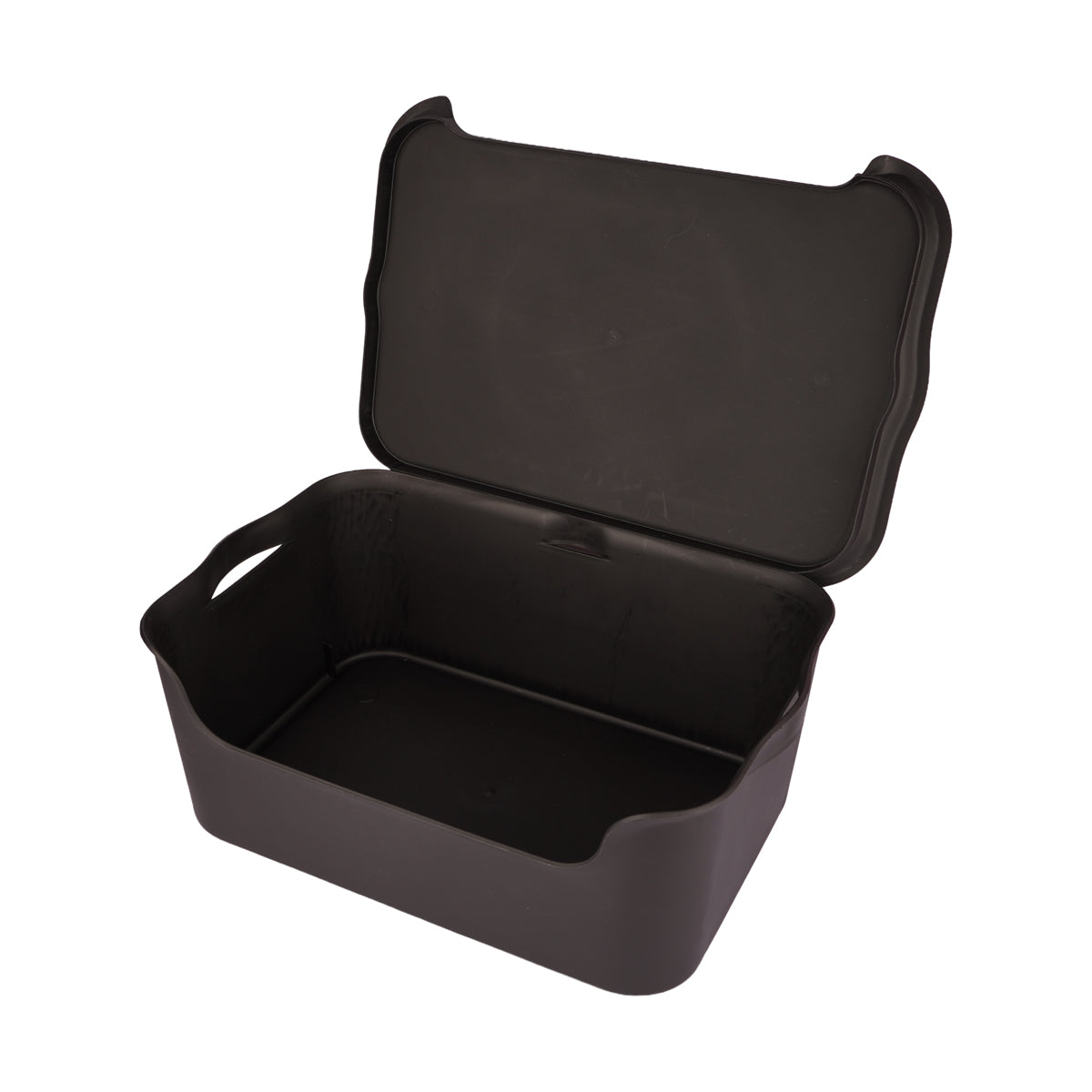 Stash Stackable Lidded Plastic Storage Bins – 3 Pcs Set (Black)