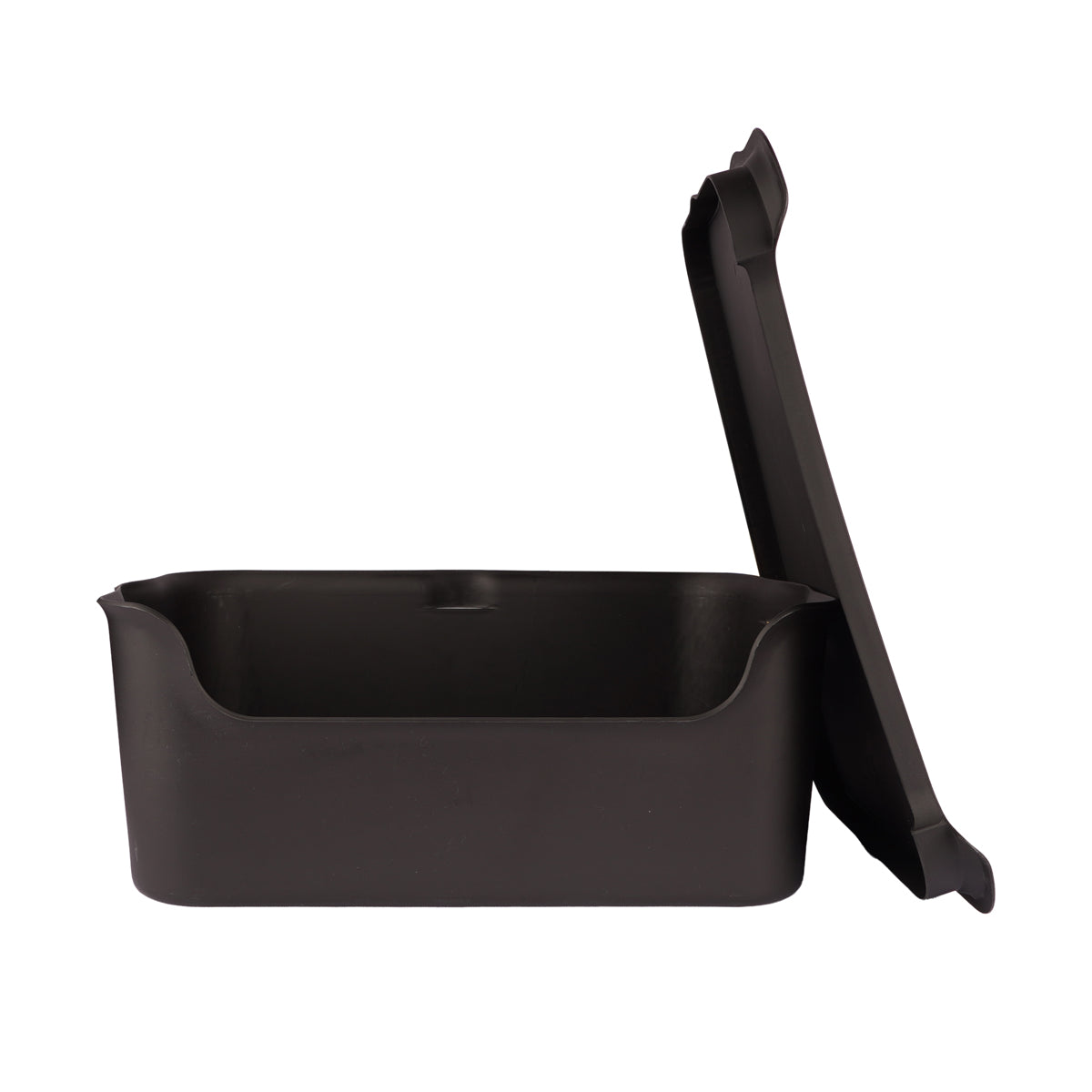 Stash Stackable Lidded Plastic Storage Bins – 3 Pcs Set (Black)