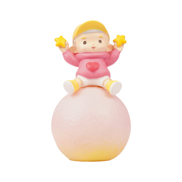 Star Boy Sitting on Moon LED Night Lamp – Multicolour