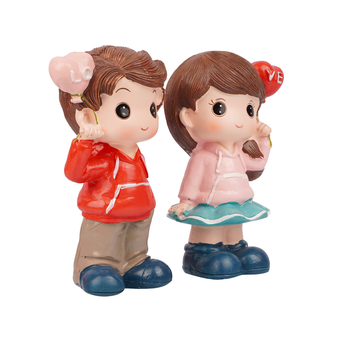 Pair of Cute Couple Figurines | Showpiece for Table & Shelf