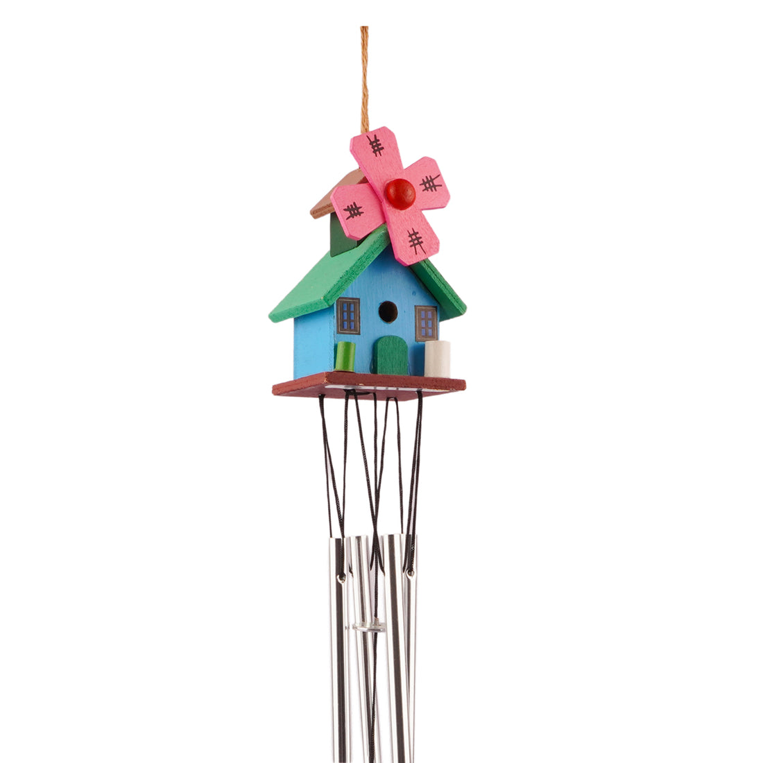 Decorative Wooden Wind Chime – Multicolour Hanging Home Décor (56 cm)