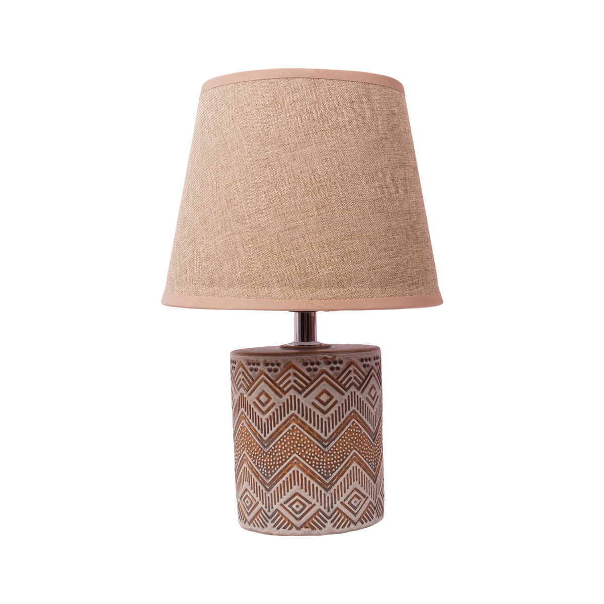 Elegant Tribal Pattern Ceramic Table Lamp – Modern Ethnic Décor