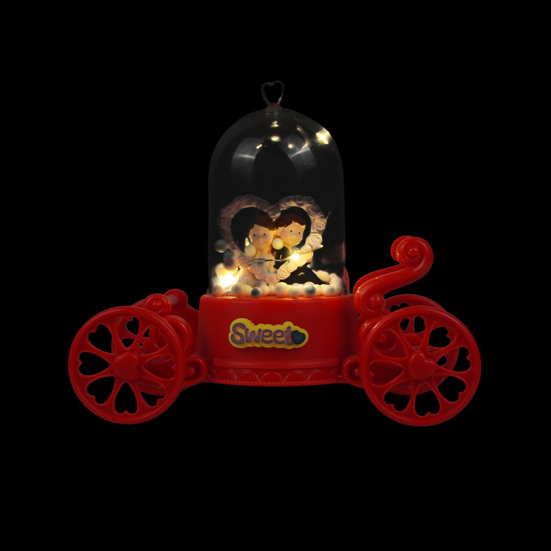 Heart Carriage Couple Showpiece – Home Decor Gift