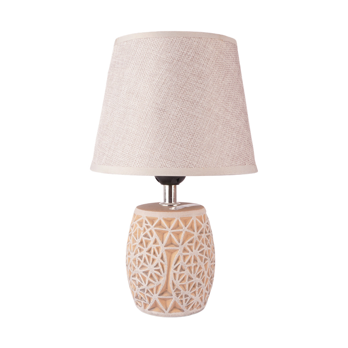 The Writershub Contemporary Ceramic Table Lamp with Fabric Shade 29 cm