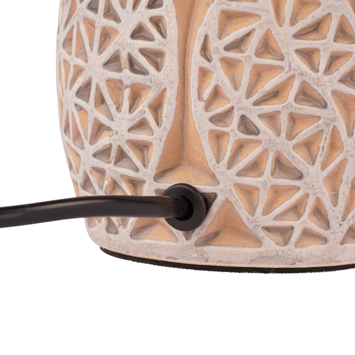 The Writershub Contemporary Ceramic Table Lamp with Fabric Shade 29 cm