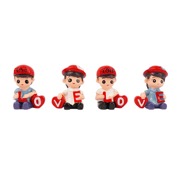 The Writershub “LOVE” Letter Miniature Figurines Showpiece Set – Resin Multicolour