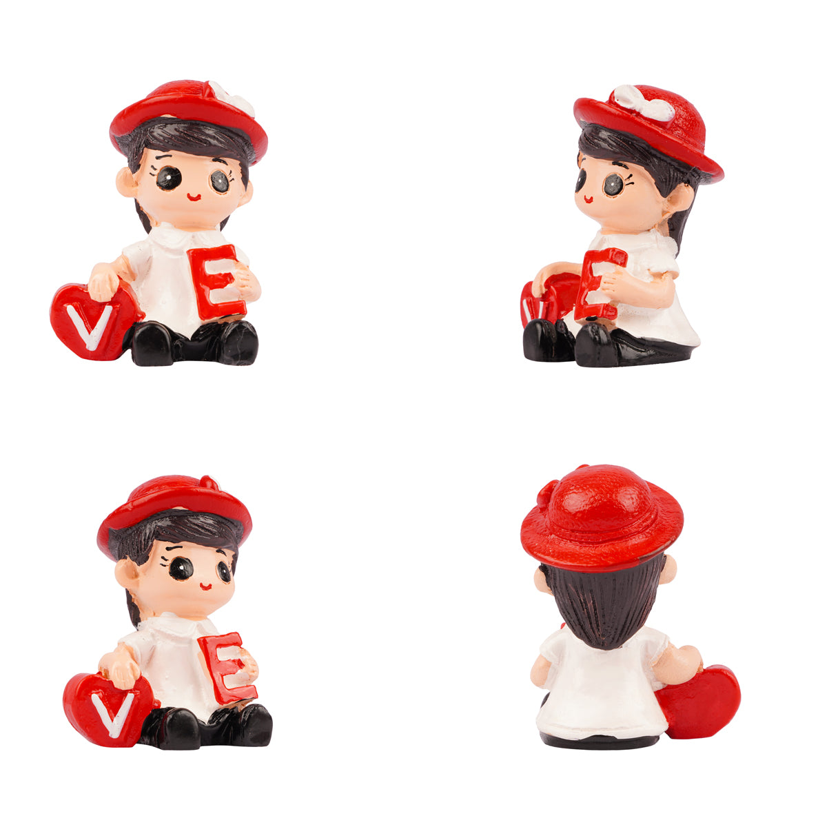 The Writershub “LOVE” Letter Miniature Figurines Showpiece Set – Resin Multicolour