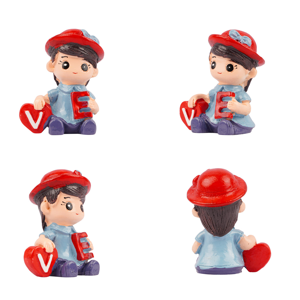 The Writershub “LOVE” Letter Miniature Figurines Showpiece Set – Resin Multicolour