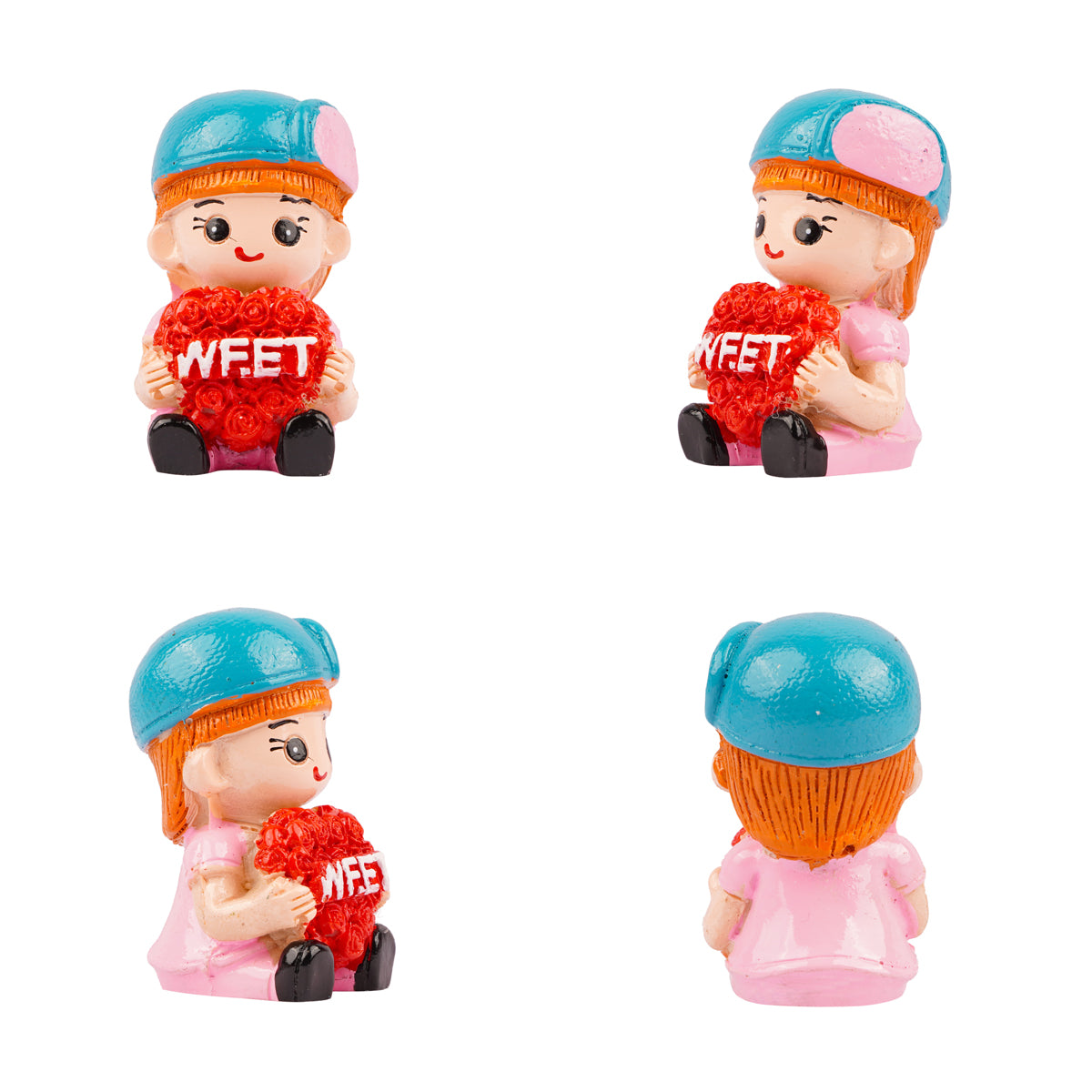 The Writershub Cute Couple Idols “Happy Meet Wishes” Resin Showpiece – Multicolour