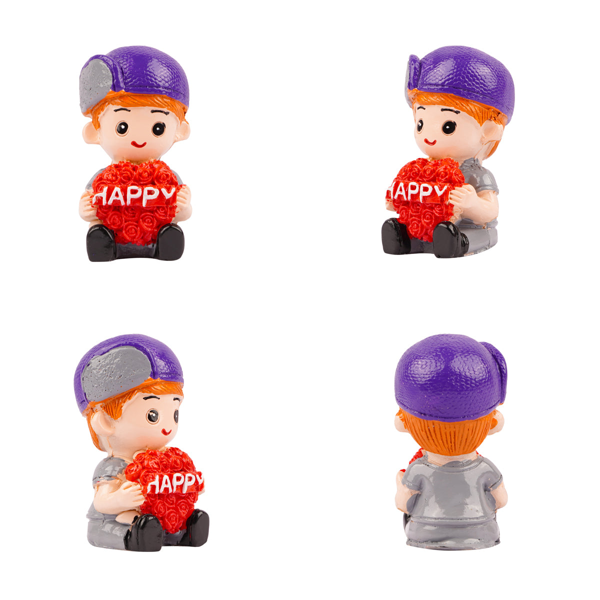 The Writershub Cute Couple Idols “Happy Meet Wishes” Resin Showpiece – Multicolour