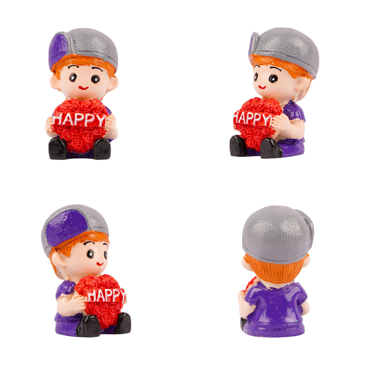 The Writershub Cute Couple Idols “Happy Meet Wishes” Resin Showpiece – Multicolour