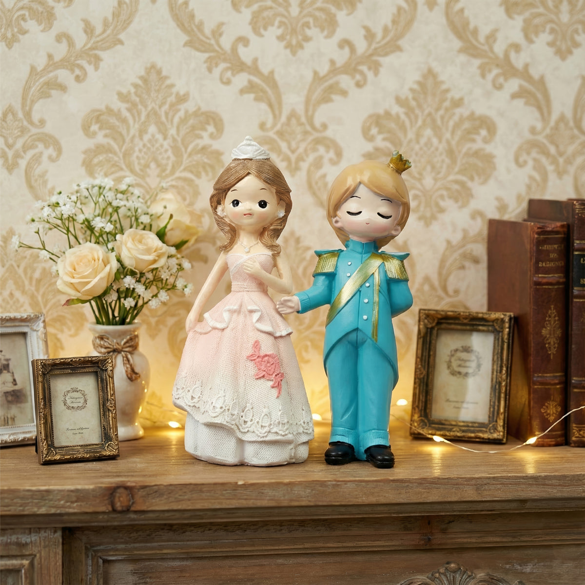 The WritersHub Prince & Princess Figurine Set – Resin Decorative Showpieces