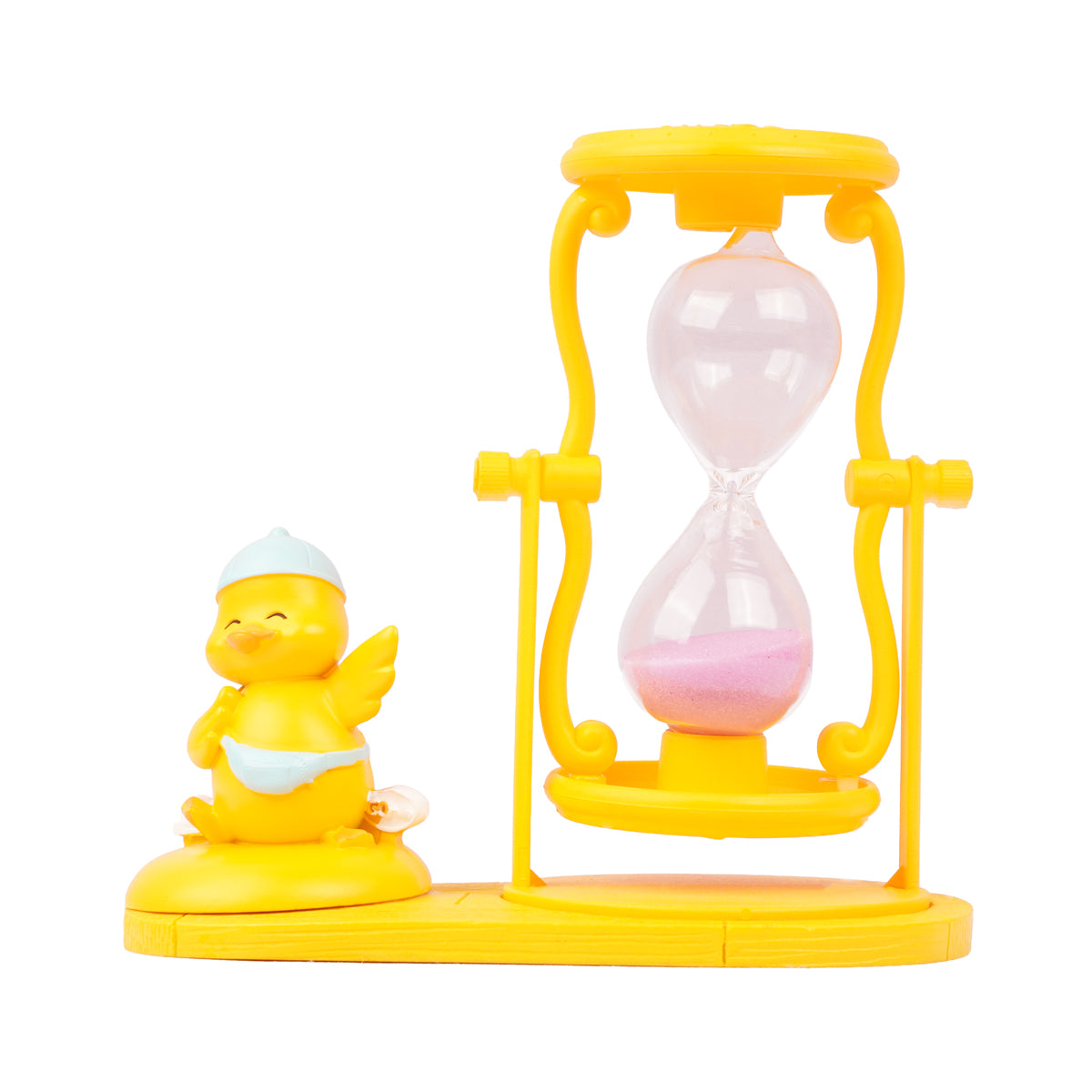 Cute Yellow Duck & Purple Sand Hourglass Timer – Kids Desk Decor & Study Timer