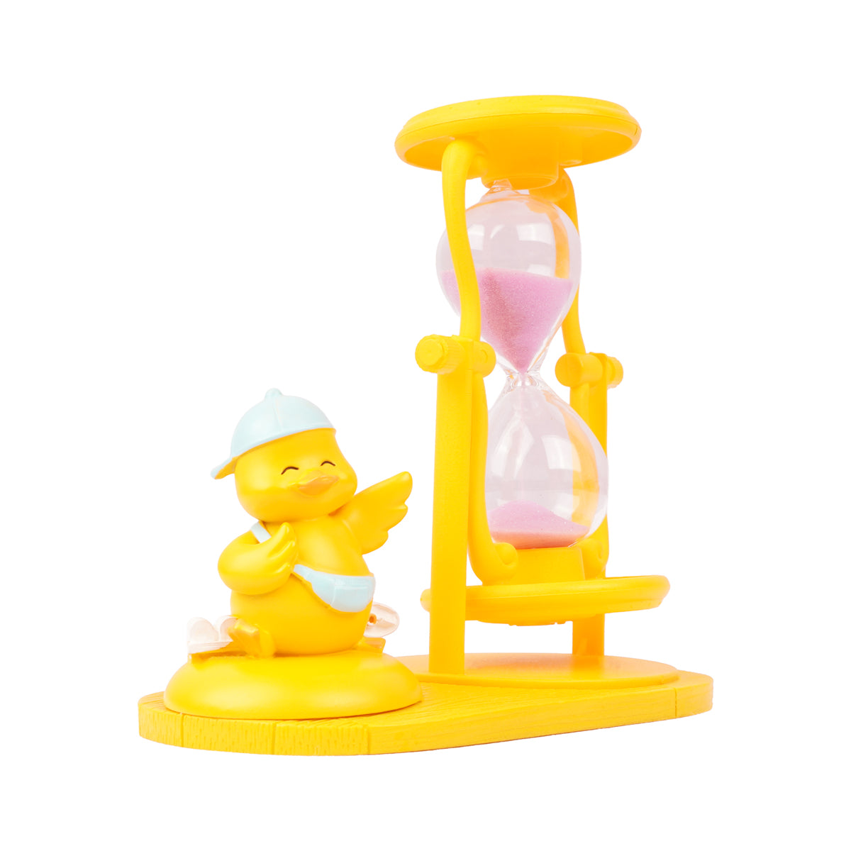 Cute Yellow Duck & Purple Sand Hourglass Timer – Kids Desk Decor & Study Timer
