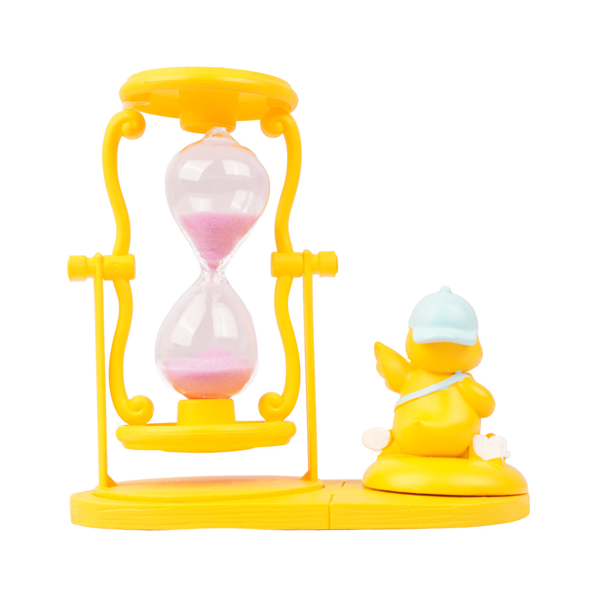 Cute Yellow Duck & Purple Sand Hourglass Timer – Kids Desk Decor & Study Timer