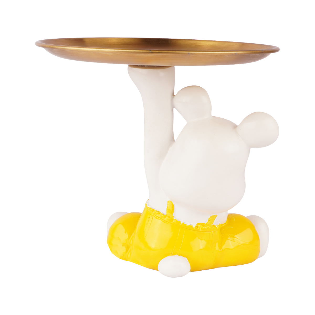The Writershub Cute Teddy Bear Holding Platter Decorative Organizer