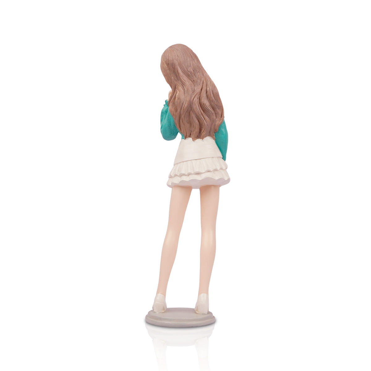 Decorative Girl Figurine Showpiece – Elegant Resin Home Décor
