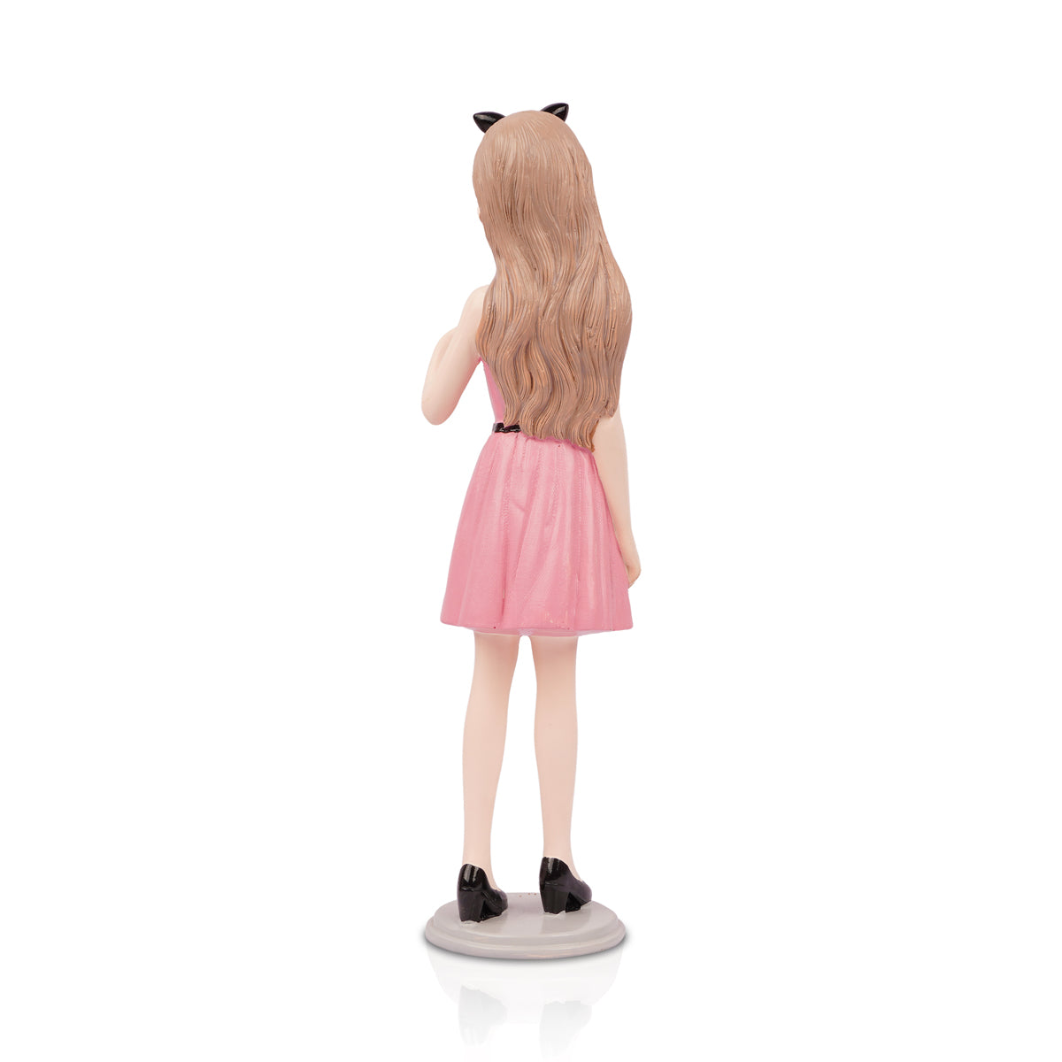 The Writershub Elegant Pink Girl Figurine Showpiece – Decorative Table Accent