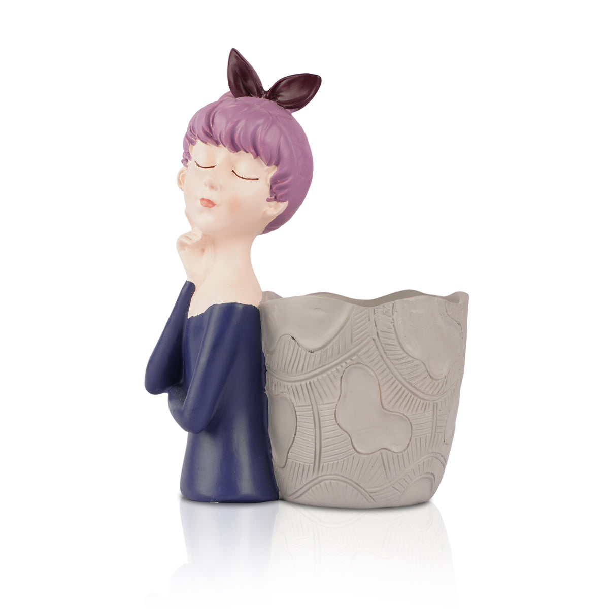 The Writershub Girl Figurine Pen Holder – Decorative Desk Organizer