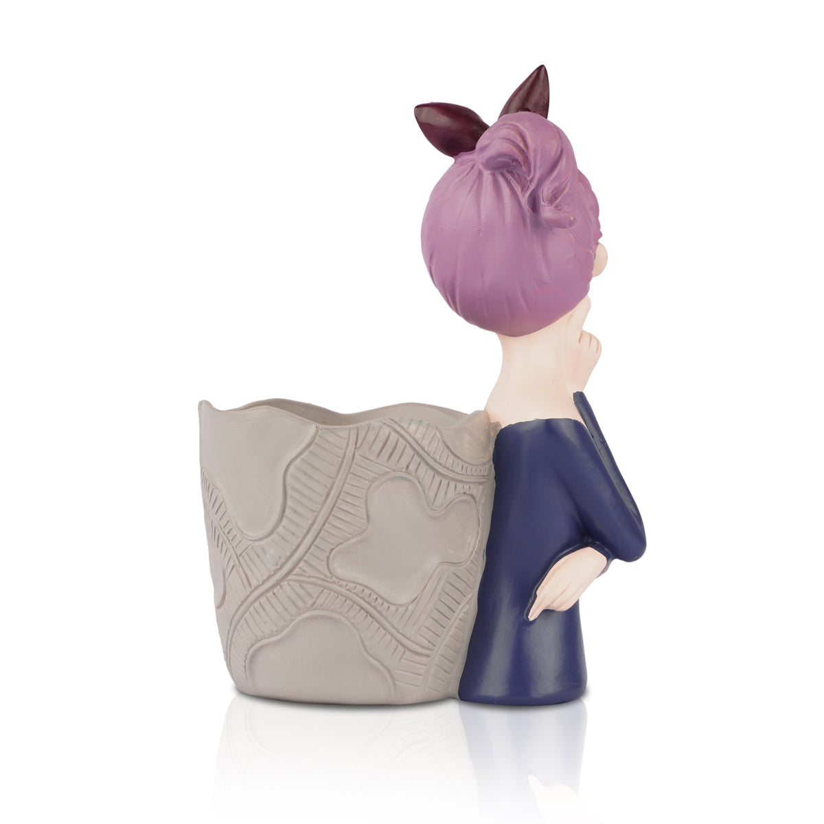 The Writershub Girl Figurine Pen Holder – Decorative Desk Organizer