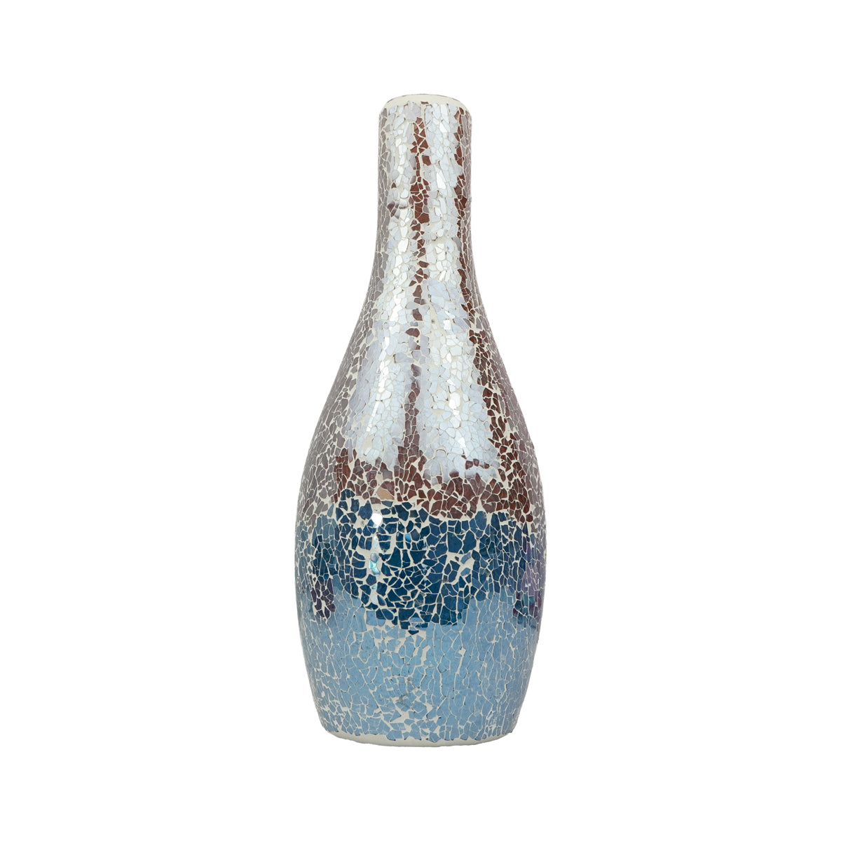 The Writershub Decorative Mosaic Vase Elegant Glass Vase