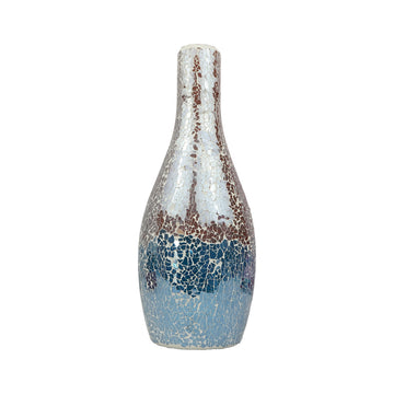 The Writershub Decorative Mosaic Vase Elegant Glass Vase