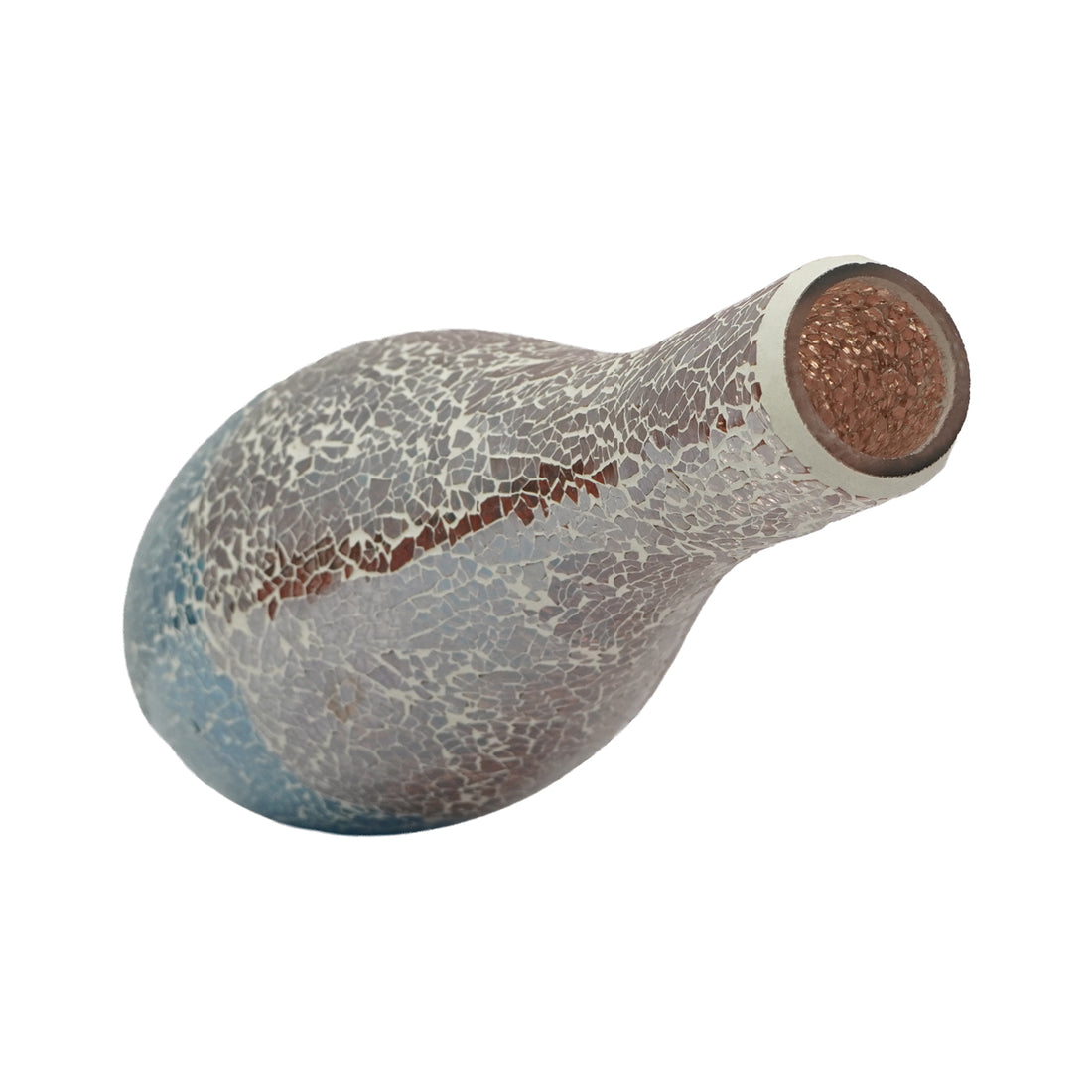 The Writershub Decorative Mosaic Vase Elegant Glass Vase