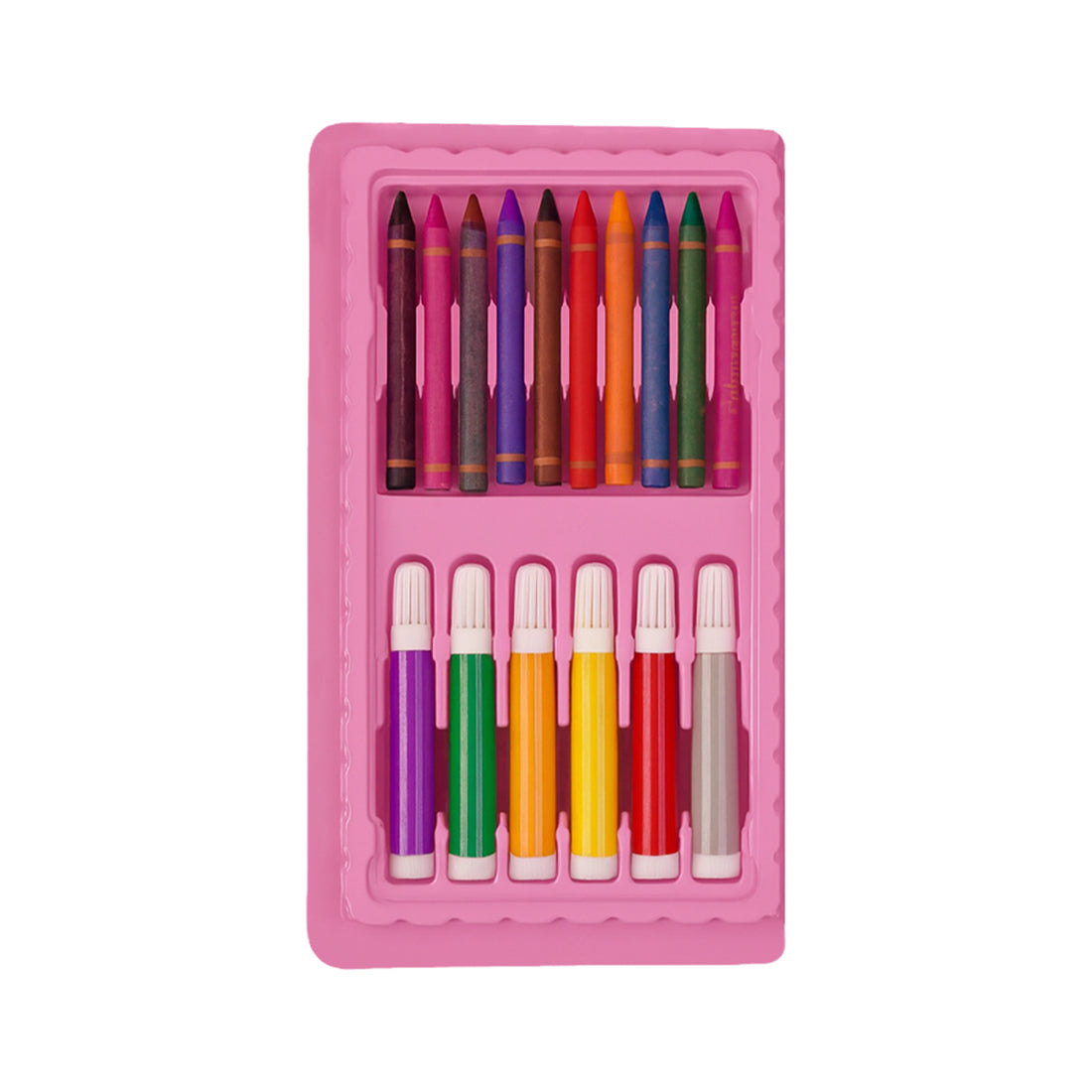 Arav PS188 Crayons Colour Box Pink Wax Crayons Set for Kids
