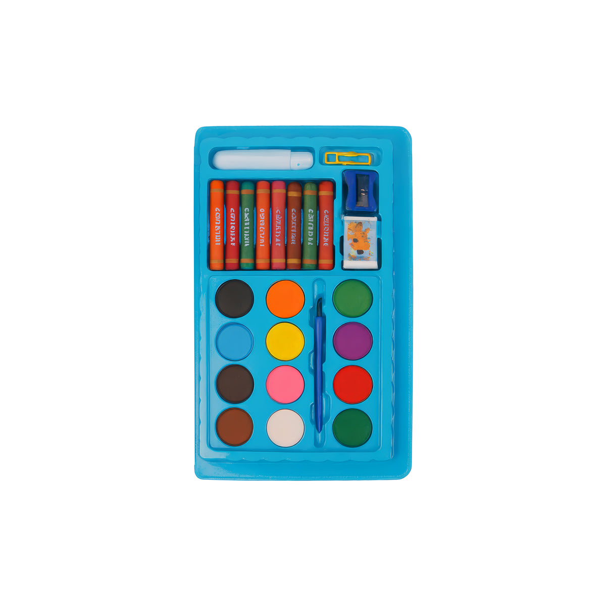 Arav PS188 Crayons Colour Box Blue Wax Crayons Set for Kids