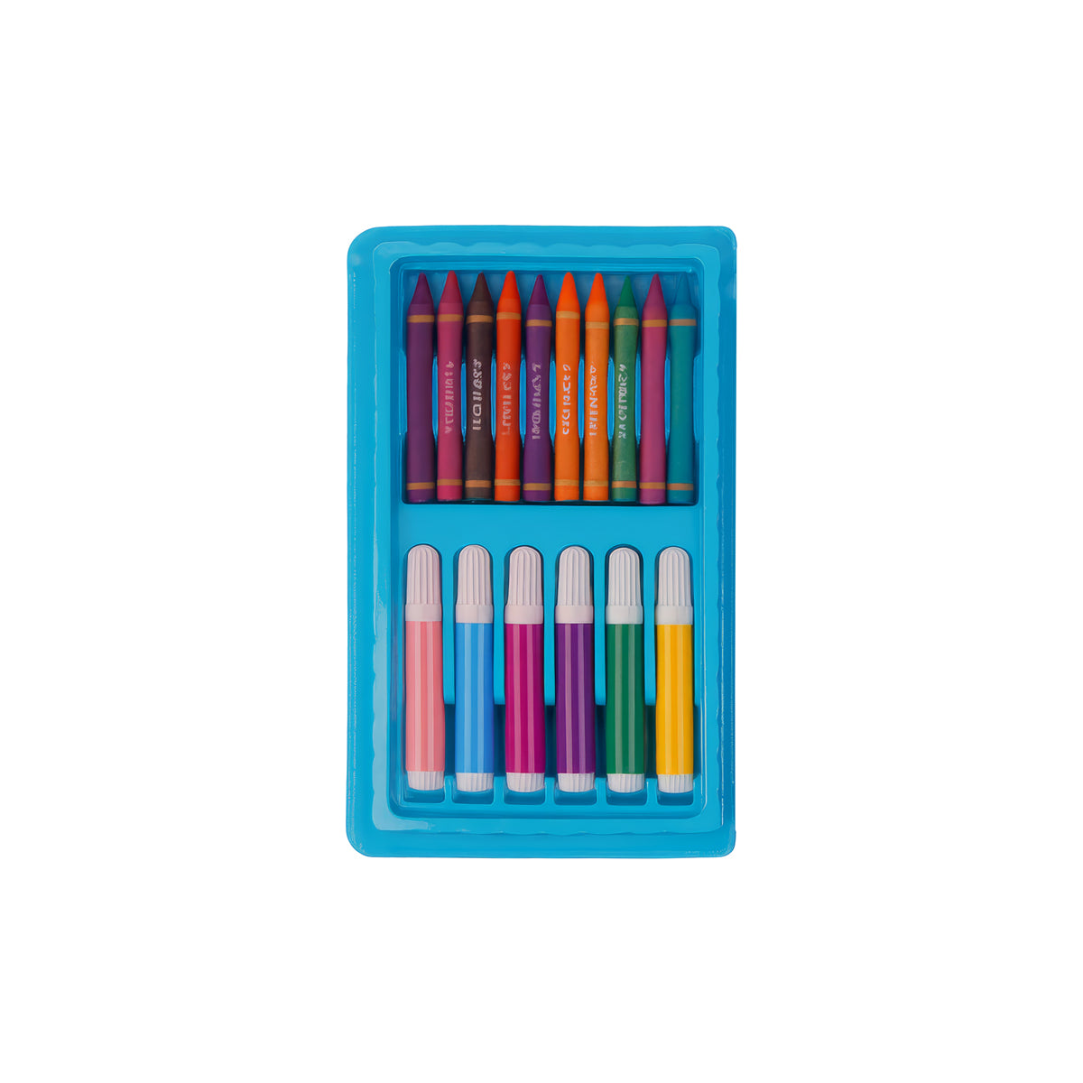 Arav PS188 Crayons Colour Box Blue Wax Crayons Set for Kids