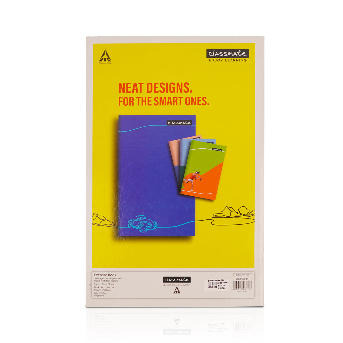 Classmate Single Ruled Notebook 160 Pages - A4 Long Book