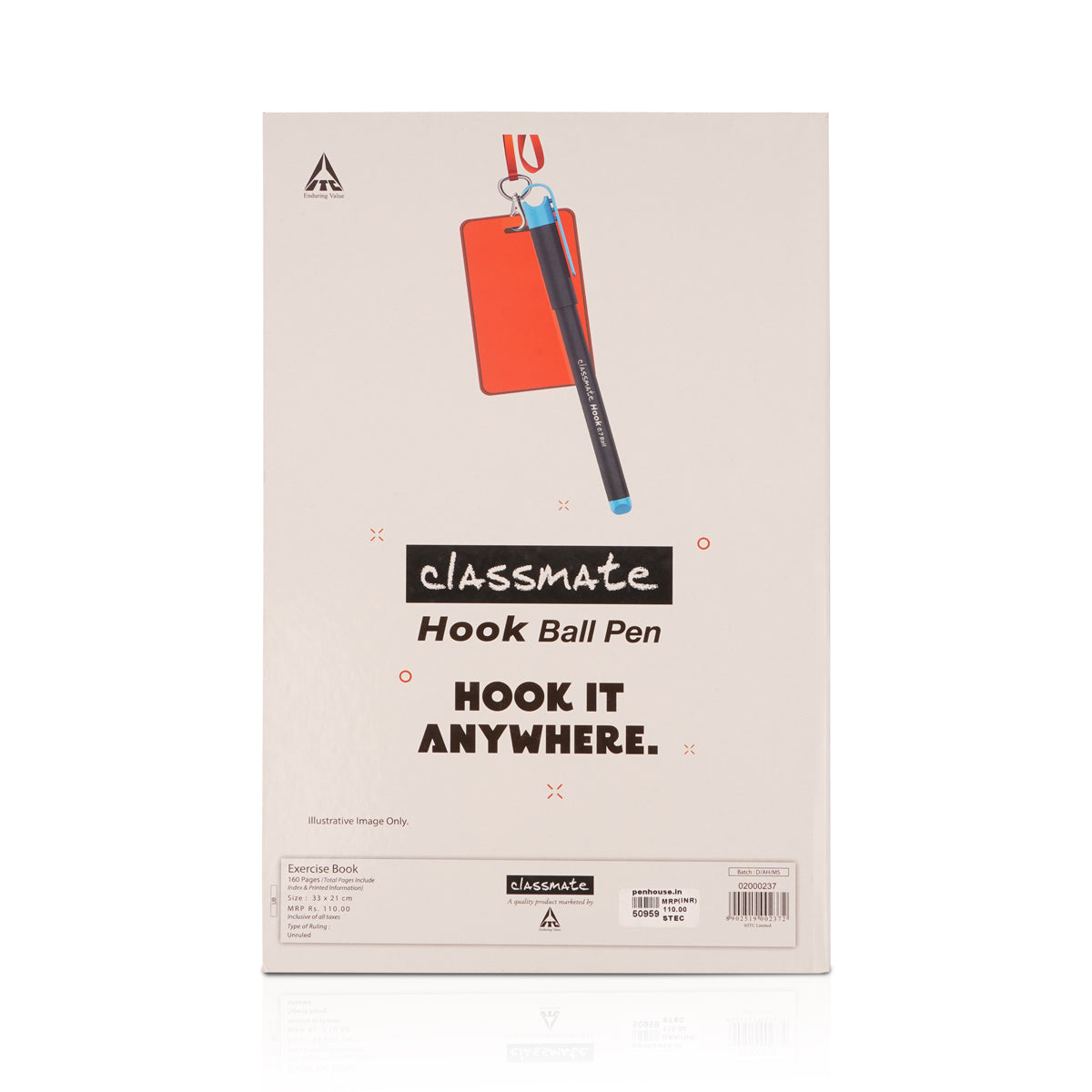 Classmate Unruled Notebook 160 Pages - Premium Plain A4 Long Book
