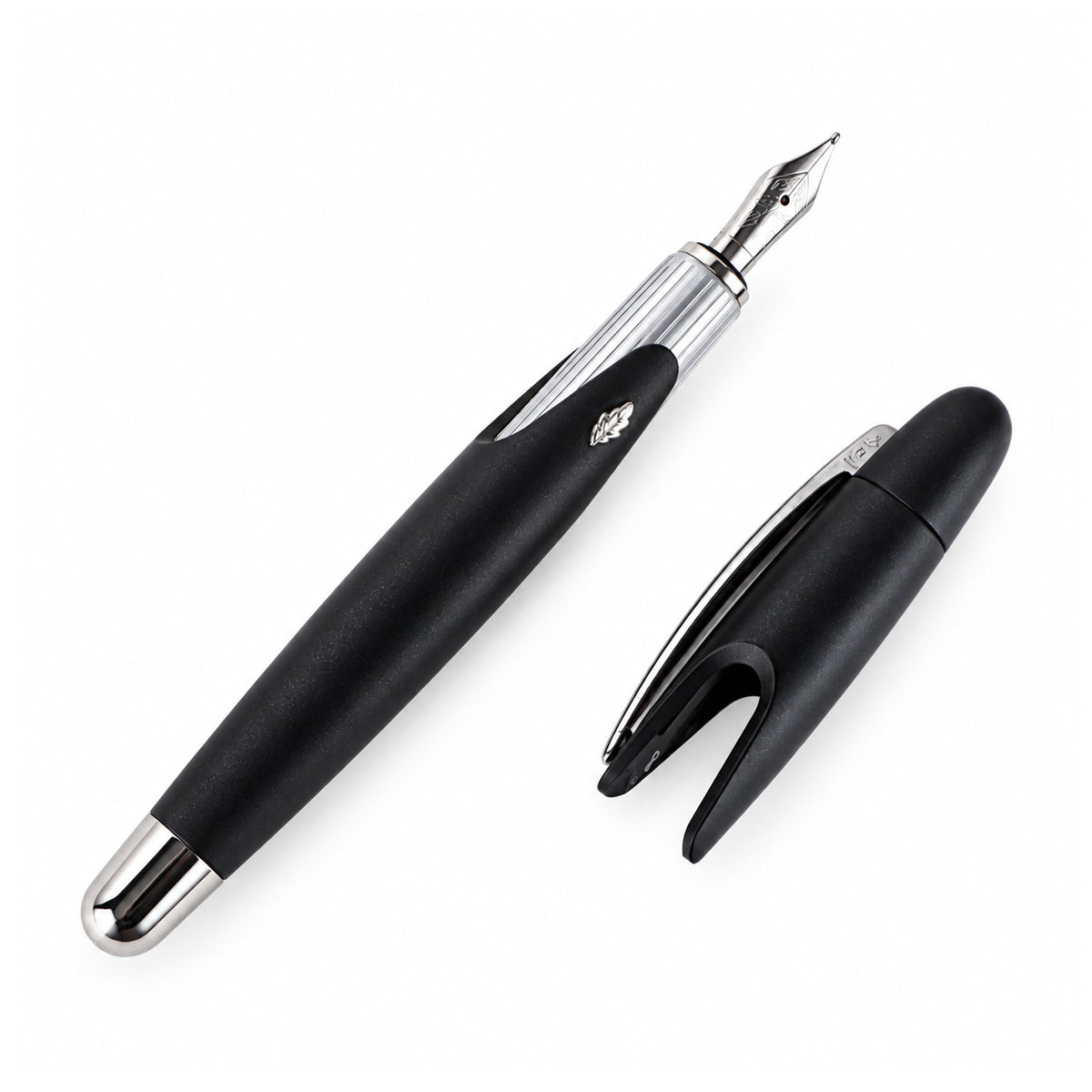 Stipula Speed Fountain Pen – Black Resin, Medium Steel Nib, Piston‑Fill