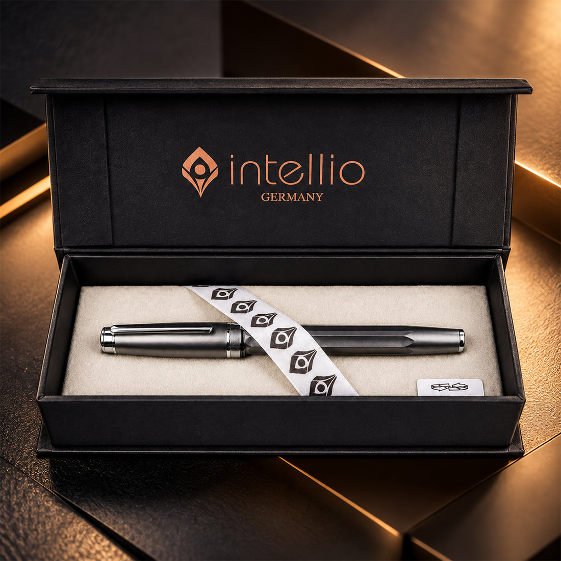 Intellio Mystique Fountain Pen – Mystery Grey Brass Body, Gunmetal Trim