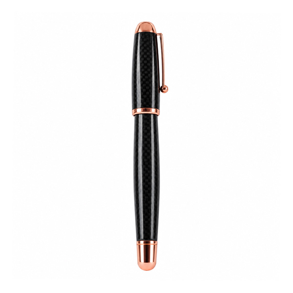 Monteverde USA Super Mega Fountain Pen – Carbon Fiber, Rose Gold Trim, Medium Nib