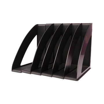 Solo Expandable Book Rack Set of 6 – Foldable Desk Organizer Black