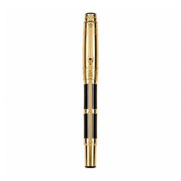 Hero 2065 Black & Gold Fountain Pen with 10K Gold Fine Nib