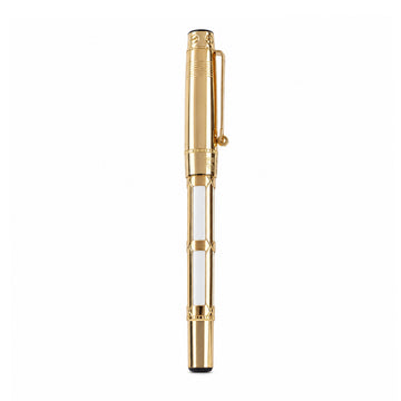 Hero 2026 10K Gold Nib Fountain Pen – White & Gold Executive, Fine Nib, Luxury