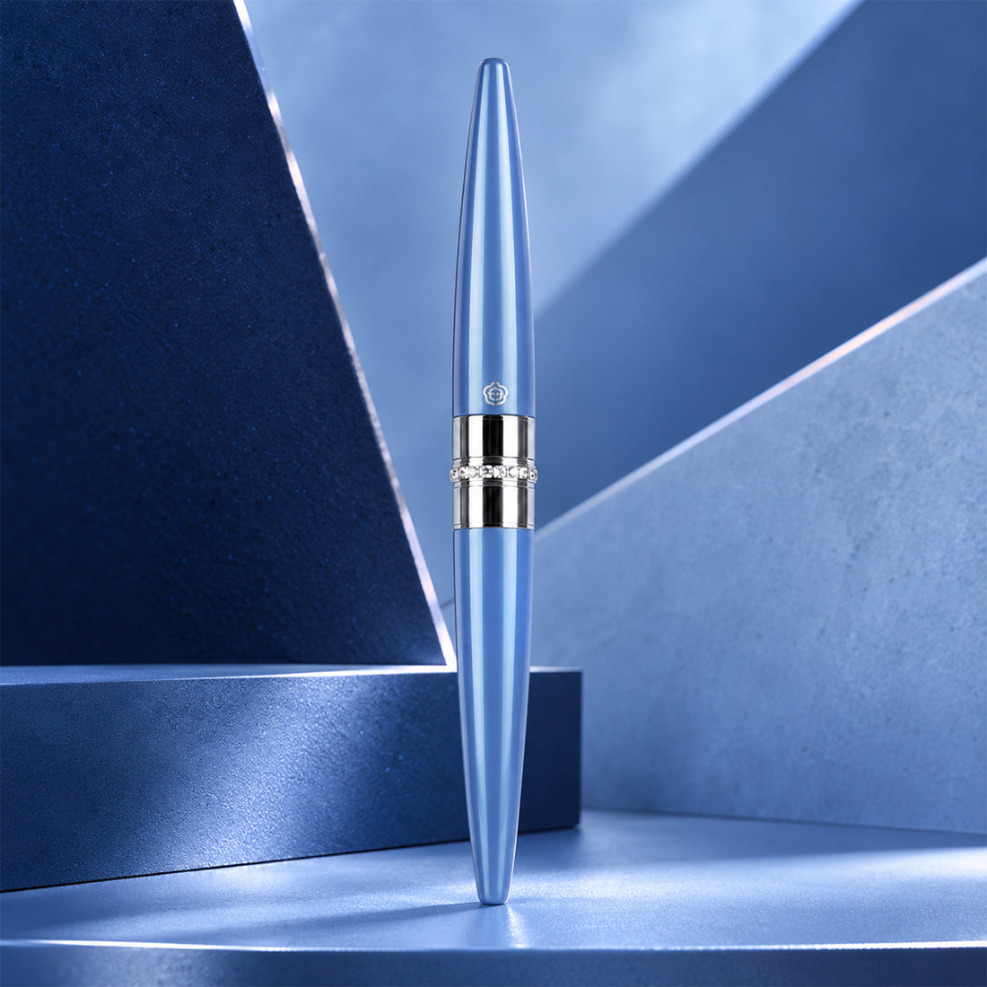 Hero HS200 Luxury Fancy Metal Ball Pen – Azul (Blue), 0.7mm Tip, Cap Type