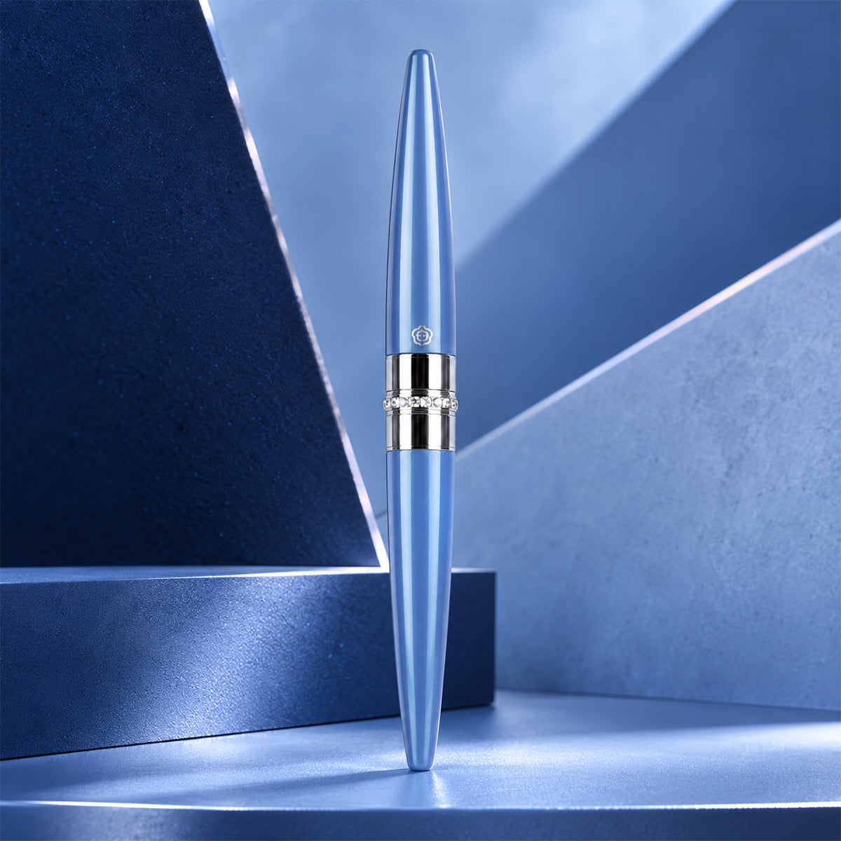 Hero HS200 Luxury Fancy Metal Ball Pen – Azul (Blue), 0.7mm Tip, Cap Type