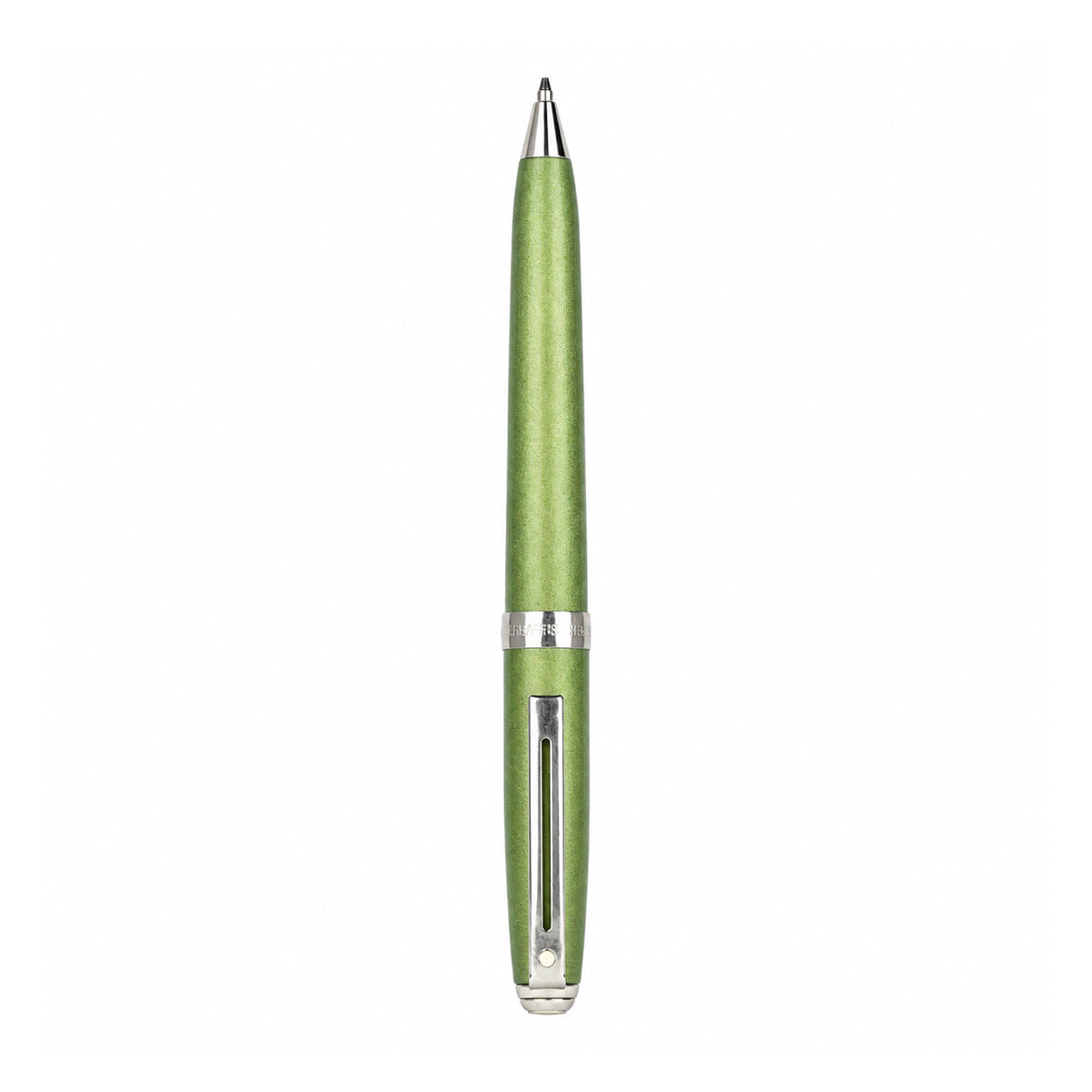 Sheaffer Premium Green 0.5mm Mechanical Pencil – Matte Green Brass, Click Type, Precise Fine Lead