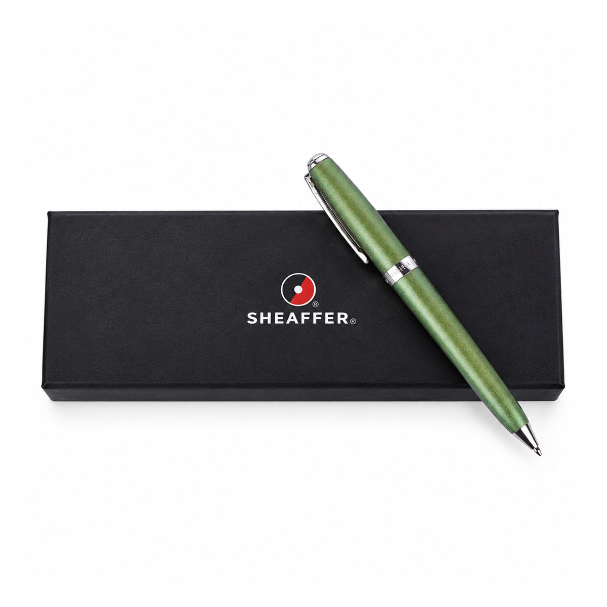 Sheaffer Premium Green 0.5mm Mechanical Pencil – Matte Green Brass, Click Type, Precise Fine Lead