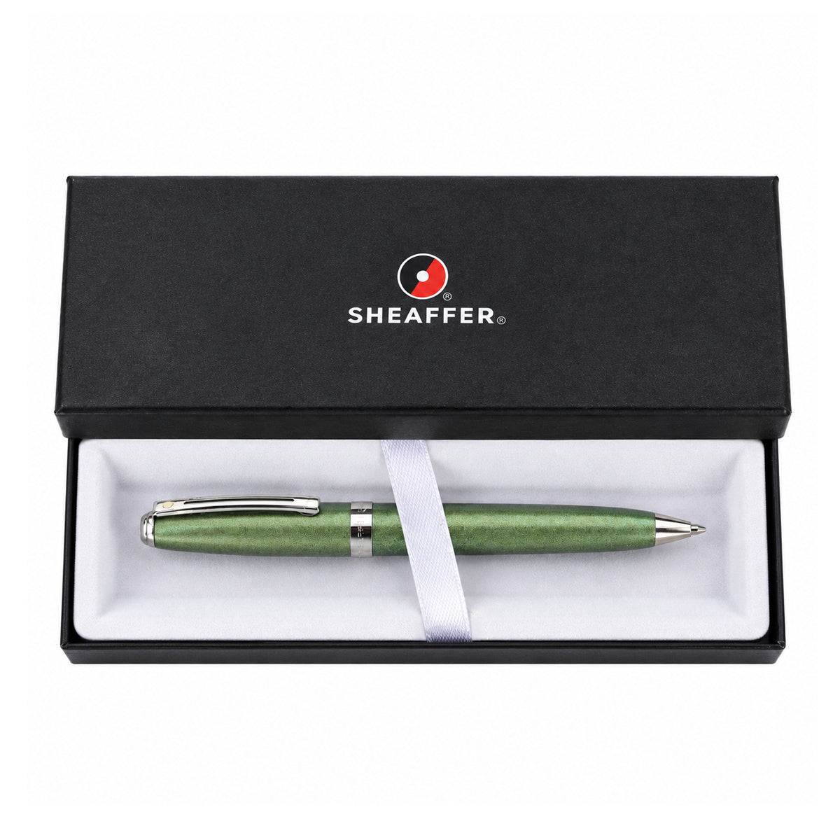Sheaffer Premium Green 0.5mm Mechanical Pencil – Matte Green Brass, Click Type, Precise Fine Lead