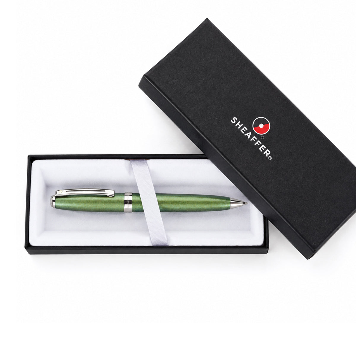Sheaffer Premium Green 0.5mm Mechanical Pencil – Matte Green Brass, Click Type, Precise Fine Lead