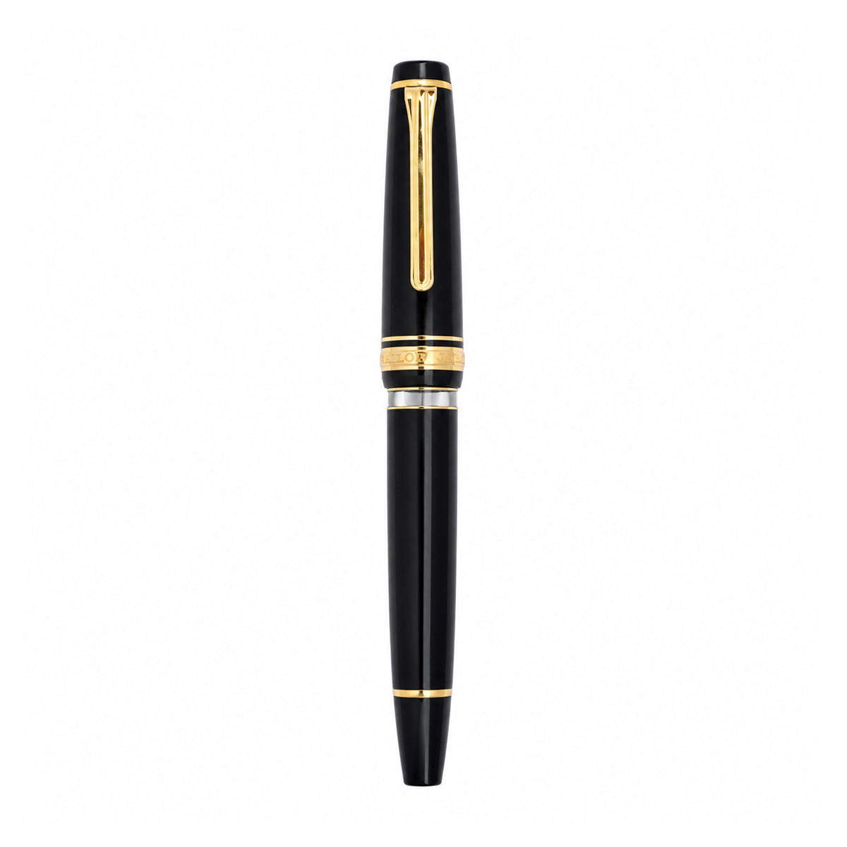 Sailor 1911 Fountain Pen Gloss Black & Gold – 21K Gold Hard-Medium Nib